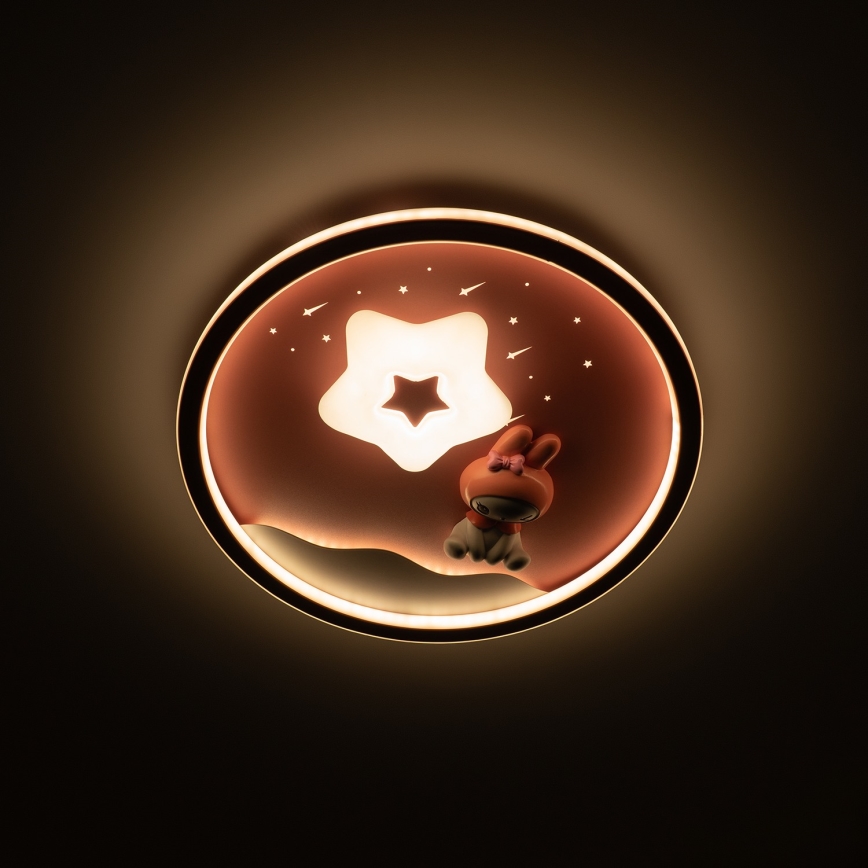 Brilagi - Himennettävä lasten LED-kattovalaisin BUNNY LED/83W/230V 3000-6000K Ø 49 cm + kaukosäädin