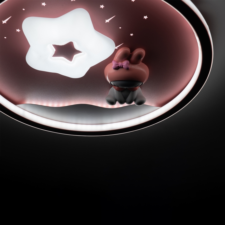 Brilagi - Himennettävä lasten LED-kattovalaisin BUNNY LED/83W/230V 3000-6000K Ø 49 cm + kaukosäädin