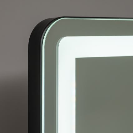 BRILAGI - LED-himmennettävä meikkipeili CALIFORNIA LED/25W/230V 3000/4000/6500K 55x44 cm musta
