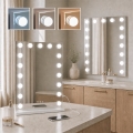 BRILAGI - himmennettävä LED-meikkipeili HOLLYWOOD LED/15W/230V CCT + 2x USB 55x77 cm valkoinen
