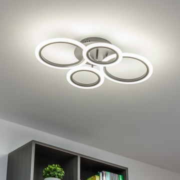 Brilagi - Himmennettävä LED-pinta-asennettava kattovalaisin ORBITS LED/50W/230V 3000-6500K musta + kaukosäädin