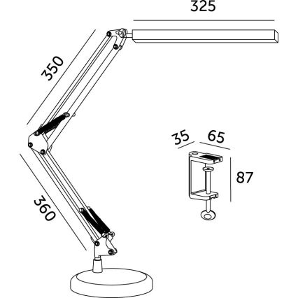 Brilagi - himmennettävä LED-pöytälamppu 2-in-1 USB VARIO LED/14W/5V 3000-6000K musta