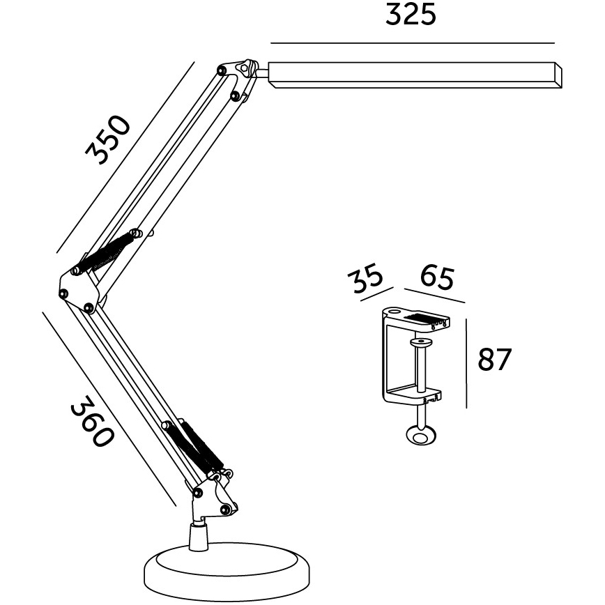 Brilagi - himmennettävä LED-pöytälamppu 2-in-1 USB VARIO LED/14W/5V 3000-6000K musta