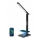 Brilagi - himmennettävä LED-pöytälamppu langattomalla QI-latauksella ja USB-liitännällä REGINA LED/8,5W/230V musta
