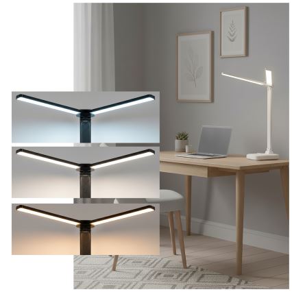 Brilagi - himmennettävä LED-pöytälamppu MODO DUO LED/8W/5V 3000/4000/6500K valkoinen