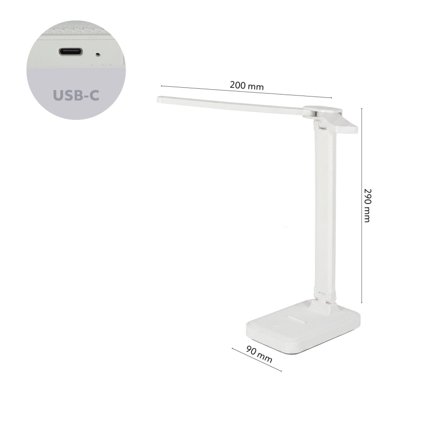 Brilagi - himmennettävä LED-pöytälamppu MODO DUO LED/8W/5V 3000/4000/6500K valkoinen