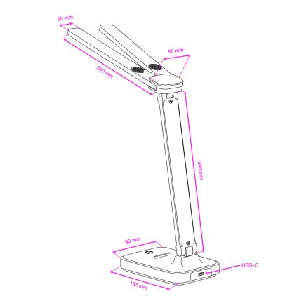 BRILAGI - himmennettävä LED-pöytälamppu MODO DUO LED/8W/5V 3000/4000/6500K valkoinen