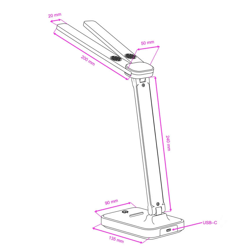 BRILAGI - himmennettävä LED-pöytälamppu MODO DUO LED/8W/5V 3000/4000/6500K valkoinen