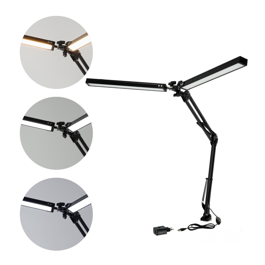 Brilagi - LED Himmennettävä joustava pöytävalaisin VARIO LED/15W/230V 3000-6000K musta