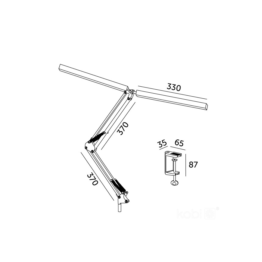 BRILAGI - LED Himmennettävä joustava pöytävalaisin VARIO LED/15W/230V 3000-6000K valkoinen