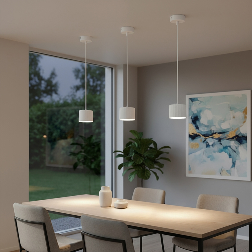 BRILAGI - LED RGB+CCT Himennettävä vaijeririippuvalaisin STRIPY 1xGX53/14W/230V pr. 82 mm 2700-6500K Wi-Fi Tuya valkoinen