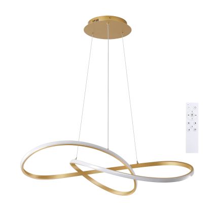 Brilagi - LED himmennettävä riippuvalaisin kaapelilla INFINITY LED/80W/230V 3000-6000K 80x80 cm kultainen + kaukosäädin