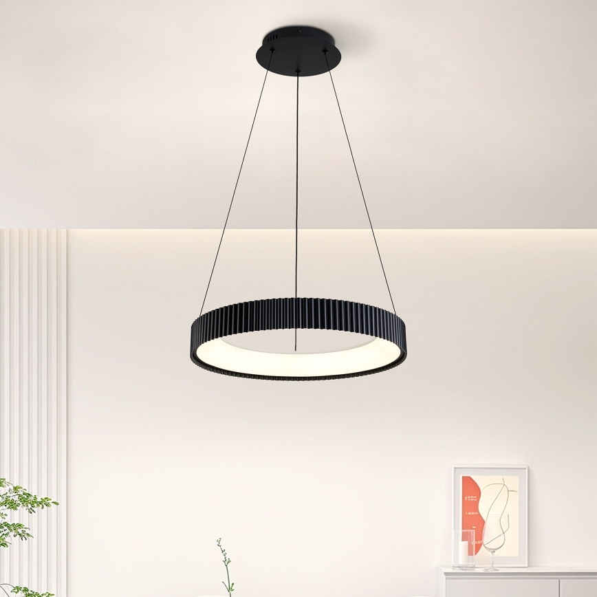 Brilagi - LED-himmennettävä riippuvalaisin vaijerilla FALCON MODERN LED/30W/230V 3000–6500K halkaisija 40 cm musta + kaukosäädin