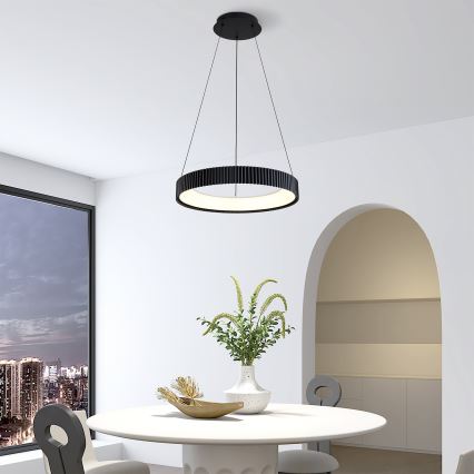 Brilagi - LED-himmennettävä riippuvalaisin vaijerilla FALCON MODERN LED/30W/230V 3000–6500K halkaisija 40 cm musta + kaukosäädin
