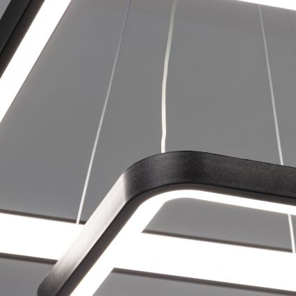 Brilagi - LED himmennettävä riippuvalaisin vaijerilla FALCON SLIM LED/78W/230V 3000-6500K 50x50 cm musta + kaukosäädin