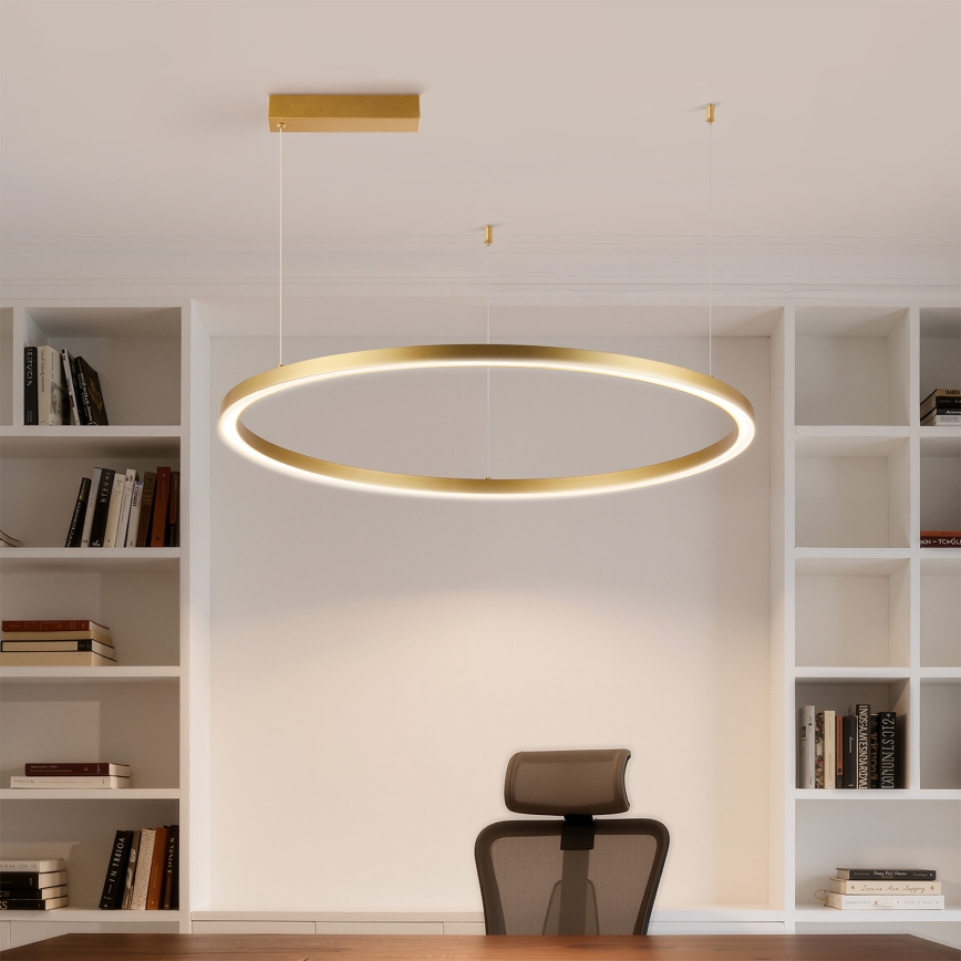 Brilagi - LED-himmennettävä riippuvalaisin vaijerilla PORTOFINO LED/60W/230V 3000-6000K Ø 80 cm kultainen + kaukosäädin