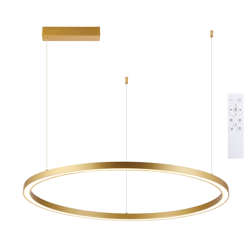 Brilagi - LED-himmennettävä riippuvalaisin vaijerilla PORTOFINO LED/60W/230V 3000-6000K Ø 80 cm kultainen + kaukosäädin