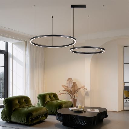 Brilagi - Himennettävä LED-riippuvalaisin kaapelilla PORTOFINO LED/98W/230V 3000-6000K musta + kaukosäädin