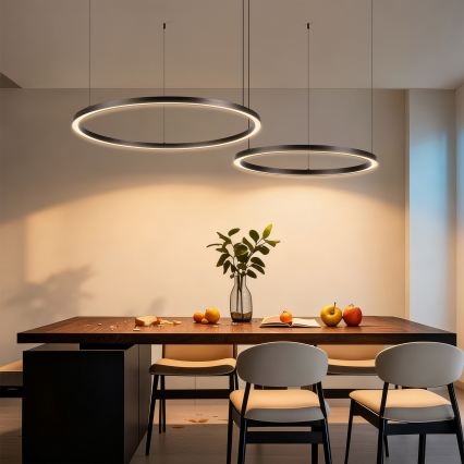 Brilagi - Himennettävä LED-riippuvalaisin kaapelilla PORTOFINO LED/98W/230V 3000-6000K musta + kaukosäädin