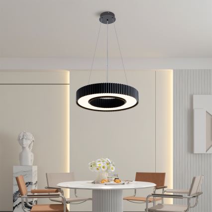 Brilagi - LUMIX LED himmennettävä riippuvalaisin vaijerilla LED/48W/230V 3000-6000K musta halkaisija 50 cm + kaukosäädin