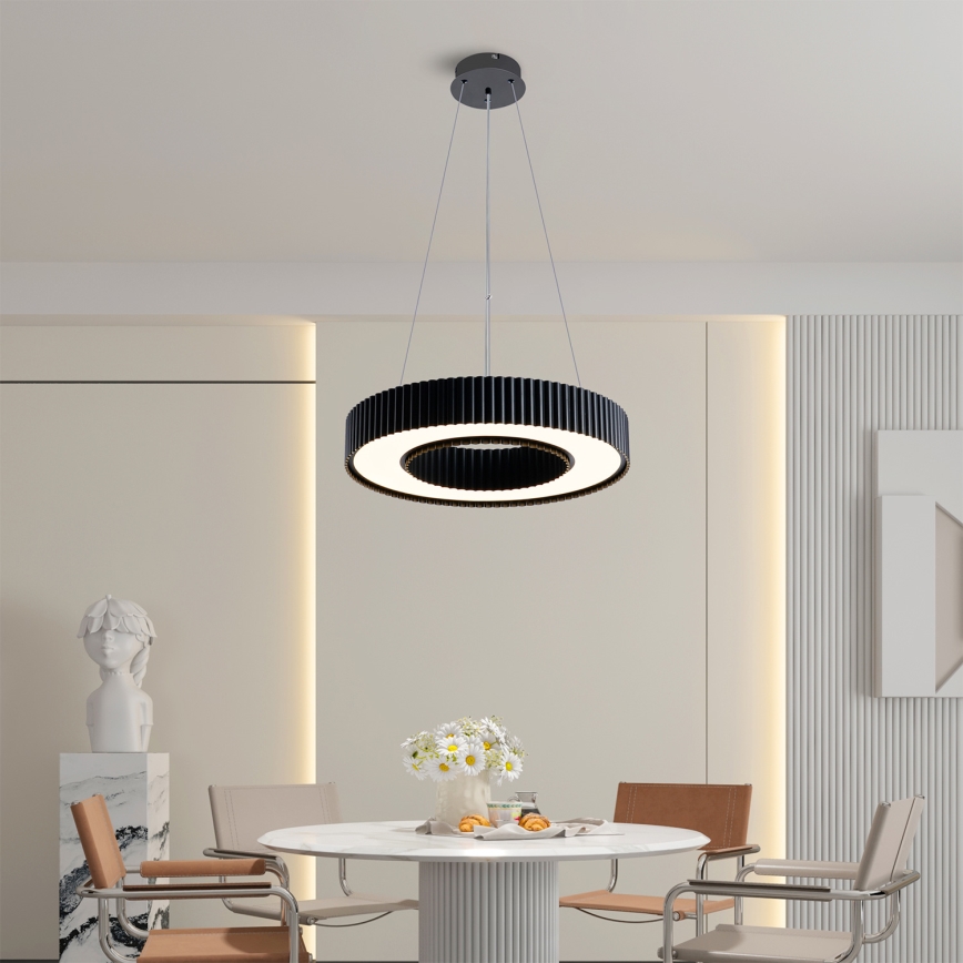 Brilagi - LUMIX LED himmennettävä riippuvalaisin vaijerilla LED/48W/230V 3000-6000K musta halkaisija 50 cm + kaukosäädin