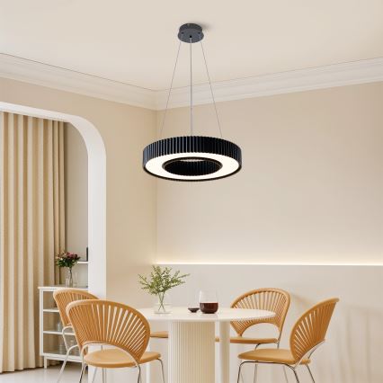 Brilagi - LUMIX LED himmennettävä riippuvalaisin vaijerilla LED/48W/230V 3000-6000K musta halkaisija 50 cm + kaukosäädin