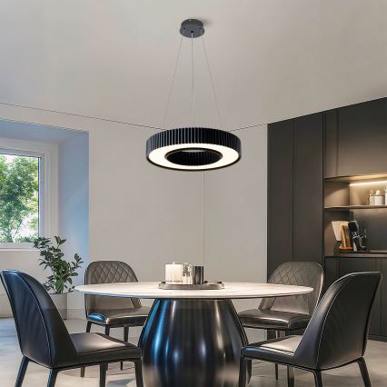 Brilagi - LUMIX LED himmennettävä riippuvalaisin vaijerilla LED/48W/230V 3000-6000K musta halkaisija 50 cm + kaukosäädin