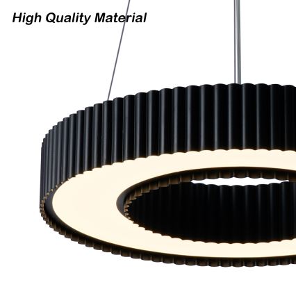 Brilagi - LUMIX LED himmennettävä riippuvalaisin vaijerilla LED/48W/230V 3000-6000K musta halkaisija 50 cm + kaukosäädin