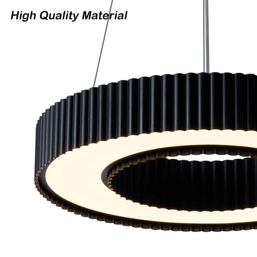 Brilagi - LUMIX LED himmennettävä riippuvalaisin vaijerilla LED/48W/230V 3000-6000K musta halkaisija 50 cm + kaukosäädin