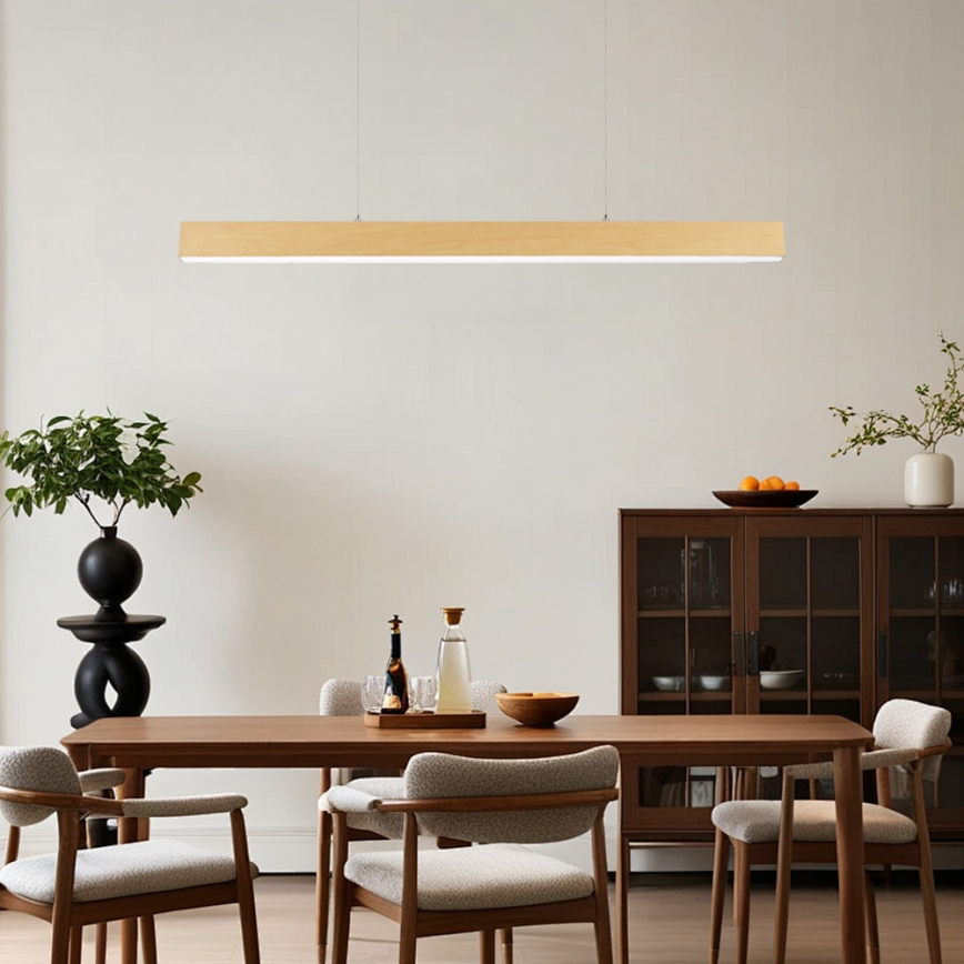 Brilagi - himmennettävä LED-kattokruunu SLEEKLINE SMART LED/40W/230V Wi‑Fi Tuya tammi-dekori + kauko-ohjain