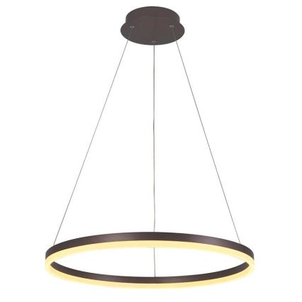 Brilagi - Himennettävä LED-riippuvalaisin kaapelilla CIRCLE LED/42W/230V 3000-6500K Ø 60 cm ruskea + kaukosäädin