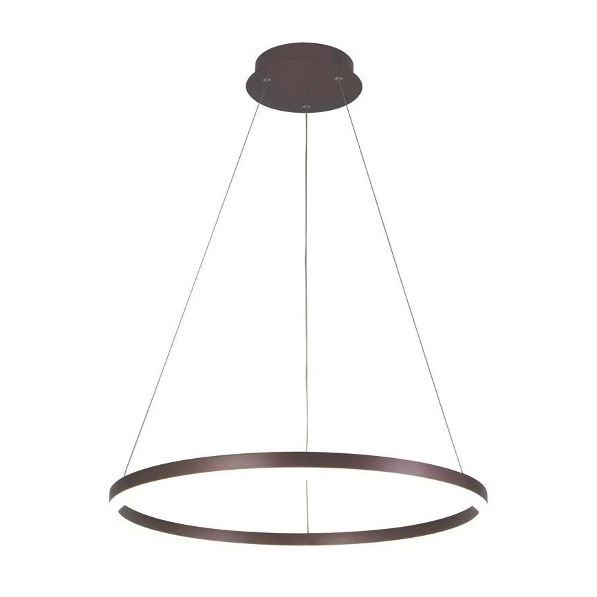 Brilagi - Himennettävä LED-riippuvalaisin kaapelilla CIRCLE LED/42W/230V 3000-6500K Ø 60 cm ruskea + kaukosäädin