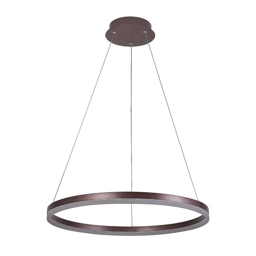 Brilagi - Himennettävä LED-riippuvalaisin kaapelilla CIRCLE LED/42W/230V 3000-6500K Ø 60 cm ruskea + kaukosäädin