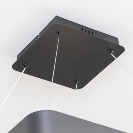 Brilagi - LED-himmennettävä riippuvalaisin vaijerilla FALCON II LED/125W/230V 3000-6500K 60x60 cm musta + kaukosäädin