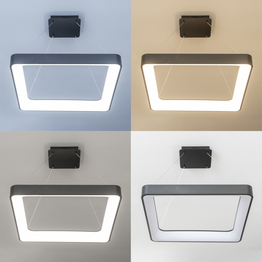 Brilagi - LED-himmennettävä riippuvalaisin vaijerilla FALCON II LED/125W/230V 3000-6500K 60x60 cm musta + kaukosäädin