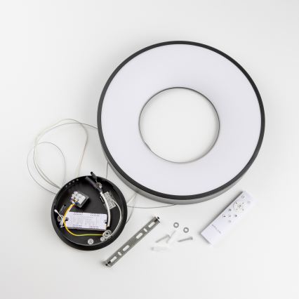 Brilagi - LED-himmennettävä riippuvalaisin vaijerilla FALCON II LED/67 W/230 V 3000–6500 K Ø 40 cm musta + kaukosäädin