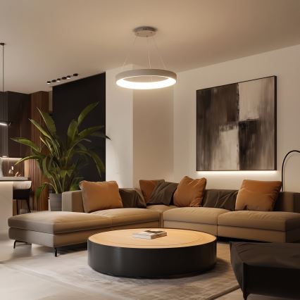 BRILAGI - Himmennettävä LED-riippuvalaisin kaapelilla FALCON II LED/99W/230V 3000-6500K halkaisija 60 cm beige + kaukosäädin