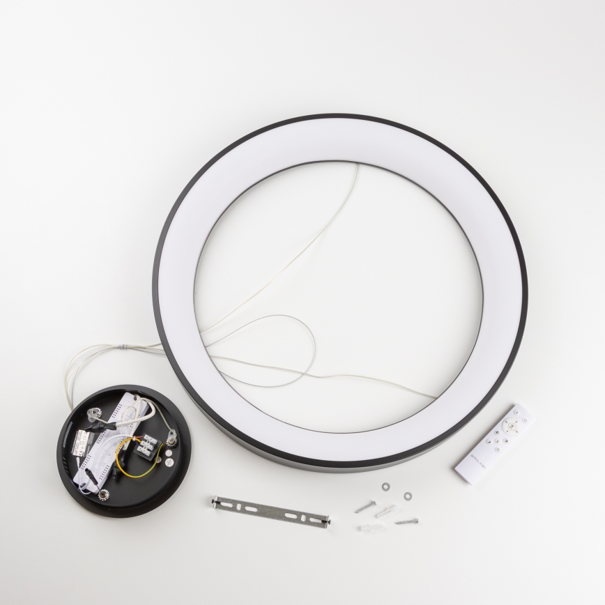 Brilagi - himmennettävä LED-riippuvalaisin vaijerilla FALCON II, 99 W, 230 V, 3000–6500 K, Ø 60 cm, musta + kaukosäädin