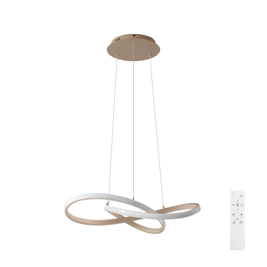 Brilagi - LED himmennettävä riippuvalaisin INFINITY vaijerilla LED/55W/230V 3000-6000K 50x50 cm beige + kaukosäädin