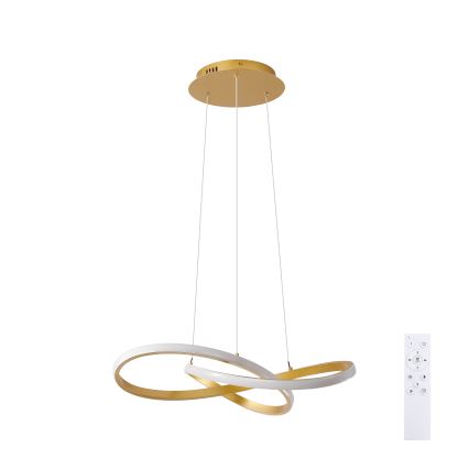Brilagi - LED-himennettävä riippuvalaisin vaijerilla INFINITY LED/55W/230V 3000-6000K 50x50 cm kultainen + kaukosäädin