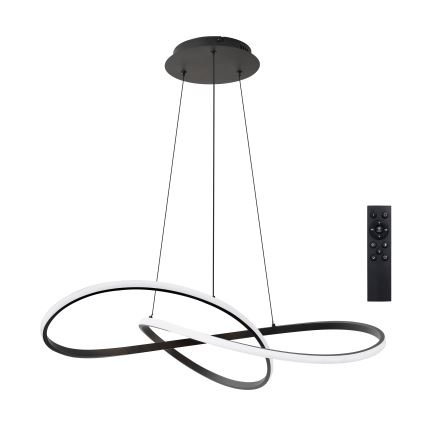 Brilagi - LED-himmennettävä riippuvalaisin kaapelilla INFINITY LED/80W/230V 3000-6000K 80x80 cm musta + kaukosäädin