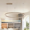 Brilagi - himmennettävä LED-riippuvalaisin vaijerilla PORTOFINO LED/60W/230V 3000–6000K halkaisija 80 cm beige + kaukosäädin