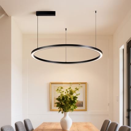 Brilagi - himmennettävä LED-riippuvalaisin vaijerilla PORTOFINO LED/60W/230V 3000–6000K Ø 80 cm musta + kaukosäädin
