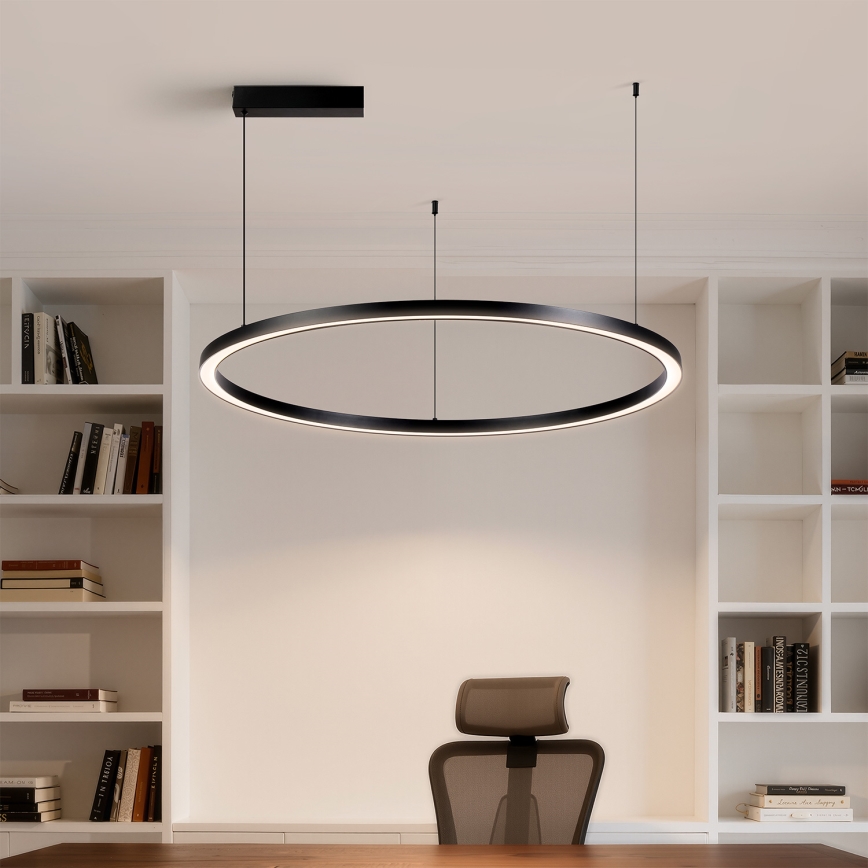 Brilagi - himmennettävä LED-riippuvalaisin vaijerilla PORTOFINO LED/60W/230V 3000–6000K Ø 80 cm musta + kaukosäädin