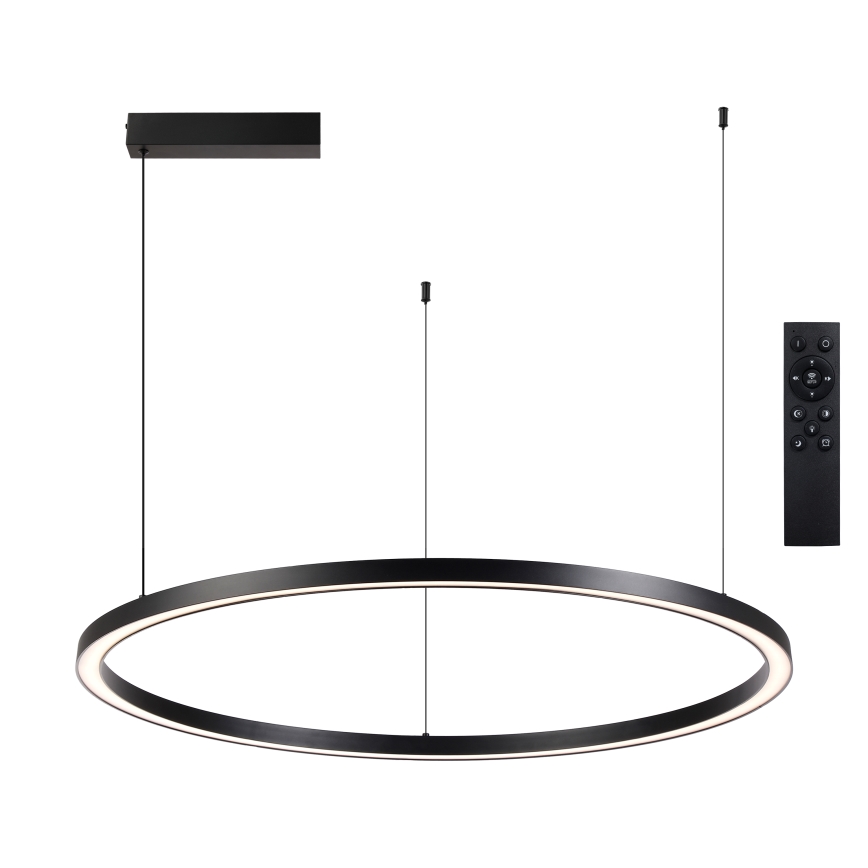 Brilagi - himmennettävä LED-riippuvalaisin vaijerilla PORTOFINO LED/60W/230V 3000–6000K Ø 80 cm musta + kaukosäädin