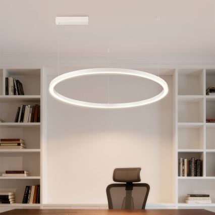 Brilagi - Himennettävä LED-riippuvalaisin vaijerilla PORTOFINO LED/60W/230V 3000-6000K Ø 80 cm valkoinen + kaukosäädin
