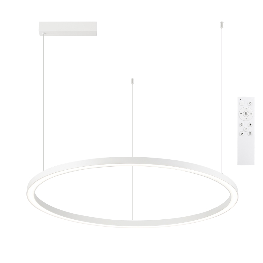 Brilagi - Himennettävä LED-riippuvalaisin vaijerilla PORTOFINO LED/60W/230V 3000-6000K Ø 80 cm valkoinen + kaukosäädin