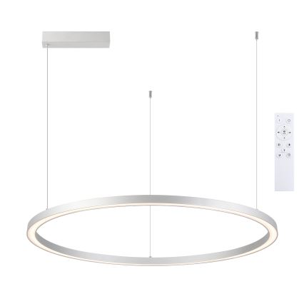 Brilagi - LED-himmennettävä riippuvalaisin kaapelilla PORTOFINO LED/98W/230V 3000-6000K hopea + kaukosäädin