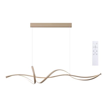 BRILAGI - LED-himmennettävä vaijerikiinnitteinen riippuvalaisin SIGNATURE LED/55W/230V 3000-6000K 120x23 cm beige + kaukosäädin