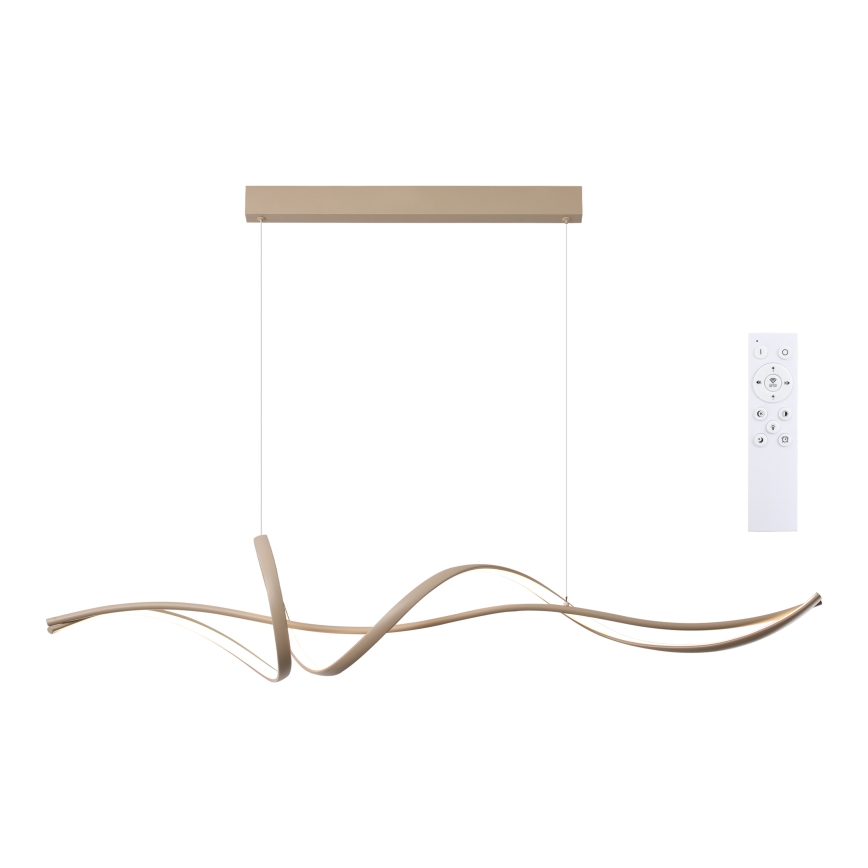 BRILAGI - LED-himmennettävä vaijerikiinnitteinen riippuvalaisin SIGNATURE LED/55W/230V 3000-6000K 120x23 cm beige + kaukosäädin
